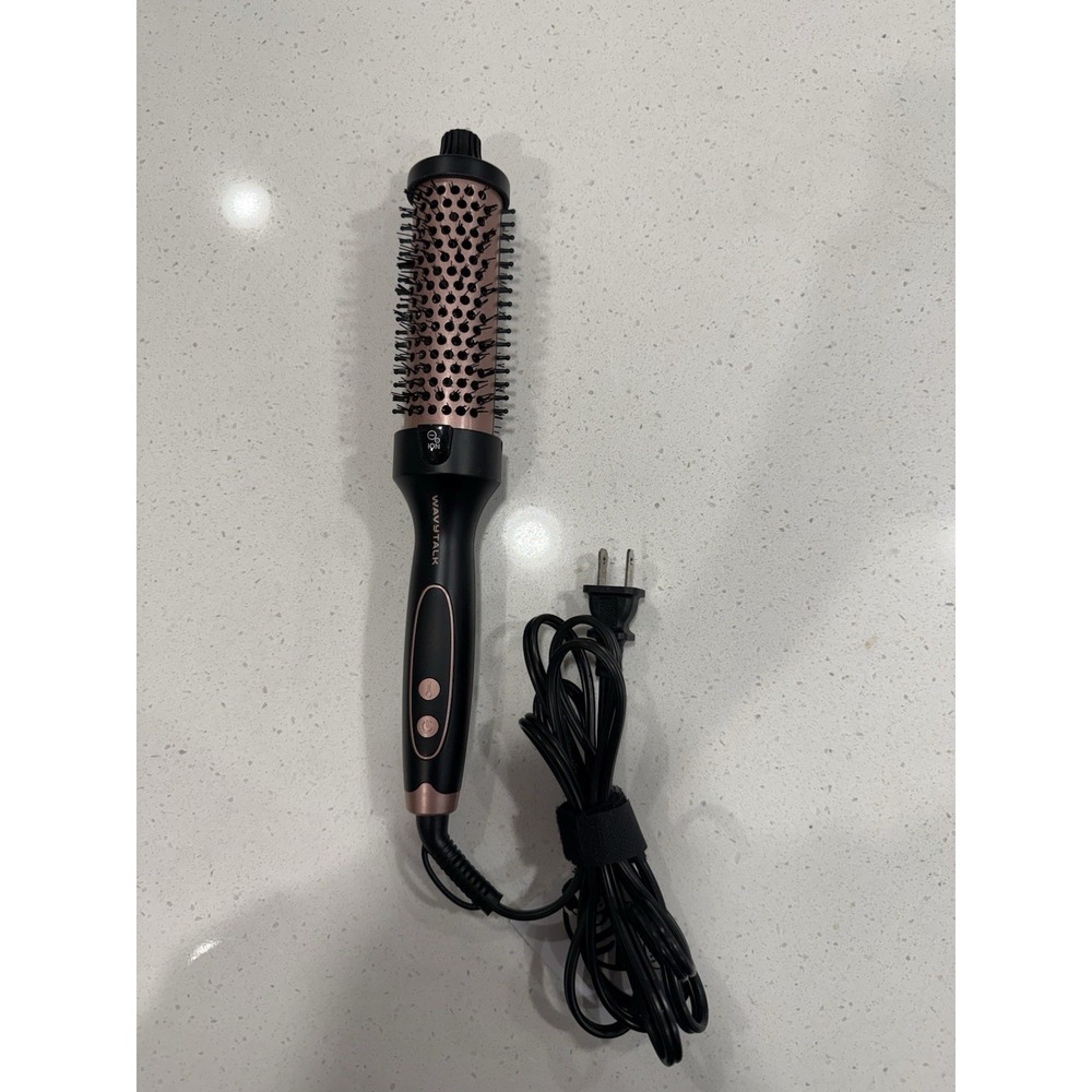 Wavytalk Ionic Thermal Heated Round Brush 1.5" Black Pink 196